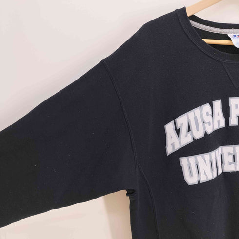 ラッセルアスレチック RUSSELL ATHLETIC 90S カレッジロゴ 前Vガゼット クルーネック スウェット メンズ import:L